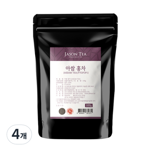 제이슨티 아쌈 홍차, 100g, 1개입, 4개