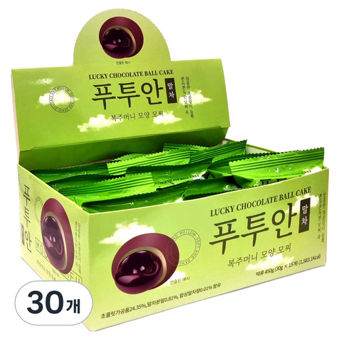 푸투안 초코모찌 말차맛, 30g, 30개