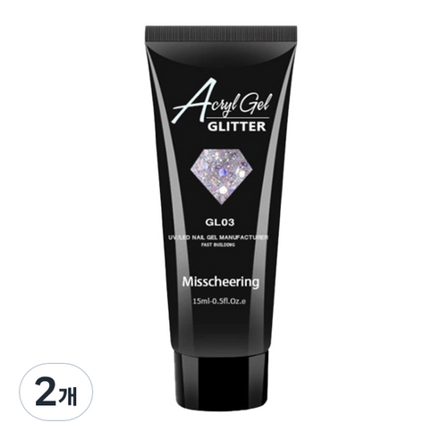 에스떼오뜨젠 스위스녹스 셀프 인조 손톱 연장 폴리젤 15ml, GL03, 2개