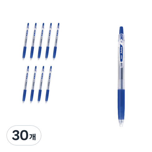 파이롯트 쥬스 젤잉크펜 0.5mm LJU-10EF, 블루, 30개
