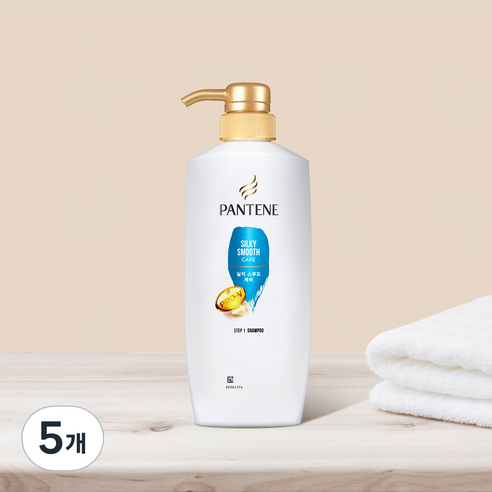팬틴 실키 스무드 케어 샴푸, 5개, 500ml