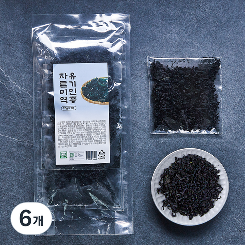 유기 인증 자른미역, 140g, 6개