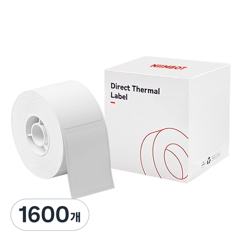님봇 라벨프린터 B21 / B1 전용 라벨지 화이트 40 x 20 mm, 320칸, 5개