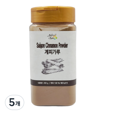 내츄럴스파이스 계피 가루, 200g, 5개