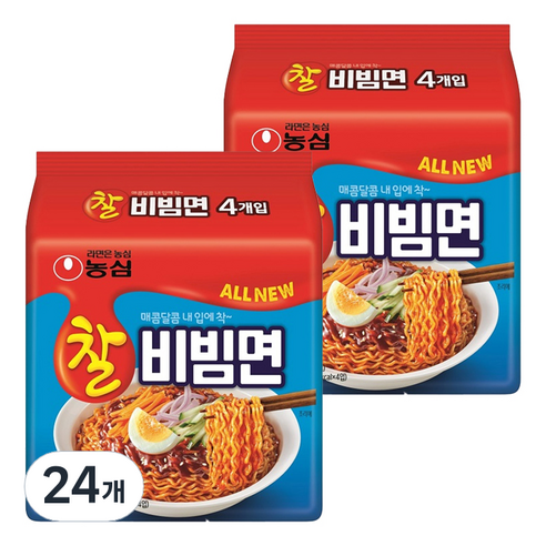농심 찰비빔면, 24개
