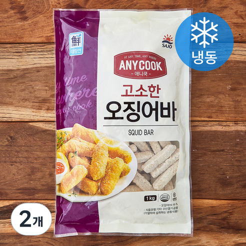 대림선 애니쿡 오징어바 (냉동), 1kg, 2개