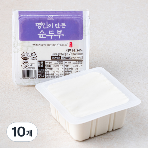 한둘 명인이 만든 순두부, 150g, 10개