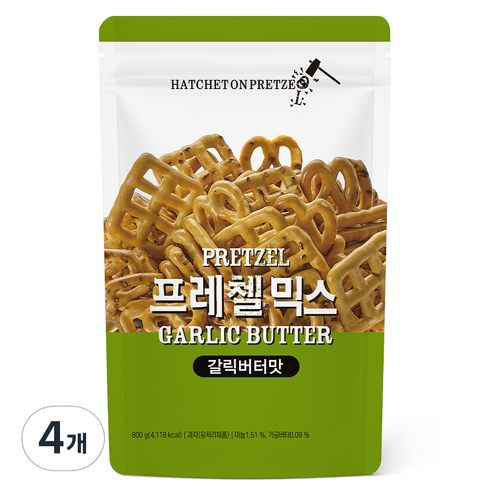 프레첼 믹스 갈릭버터맛, 800g, 1개