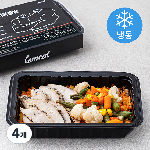 식스밀 닭가슴살 김치볶음밥 (냉동), 325g, 4개