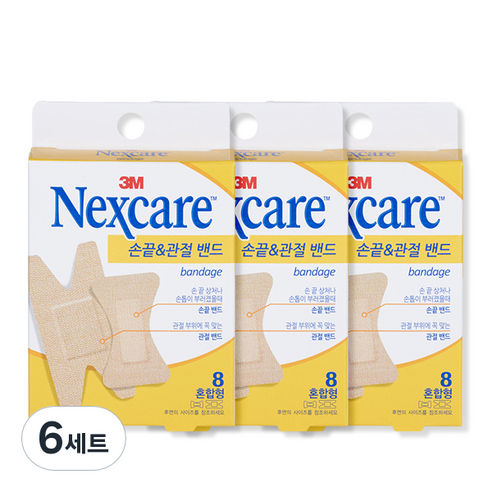 3M 넥스케어 일반형 밴드 손끝&관절형밴드 8매 X 6개