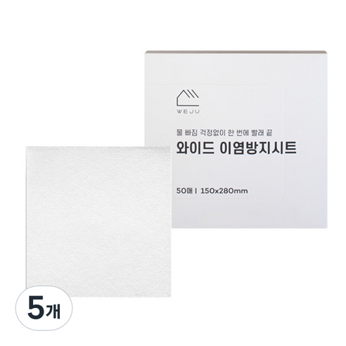 락앤롤 이염방지 세탁티슈, 50개입, 5개