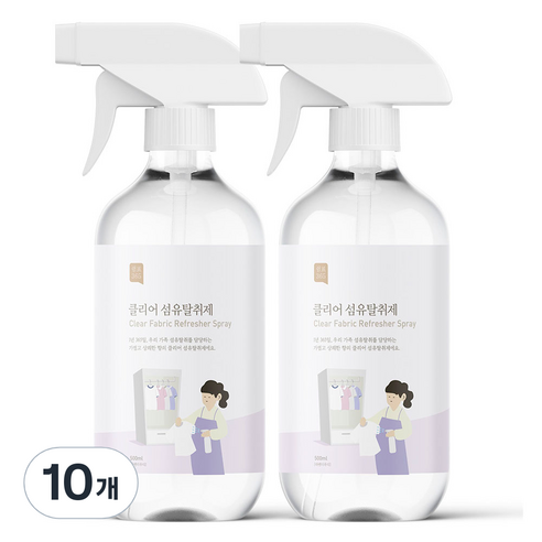 쉼표365 클리어 섬유탈취제 라벤더우디, 500ml, 10개