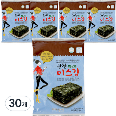 광천 파래 미스김 5p, 30개, 20g