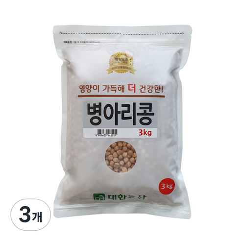 대한농산 병아리콩, 3kg, 3개