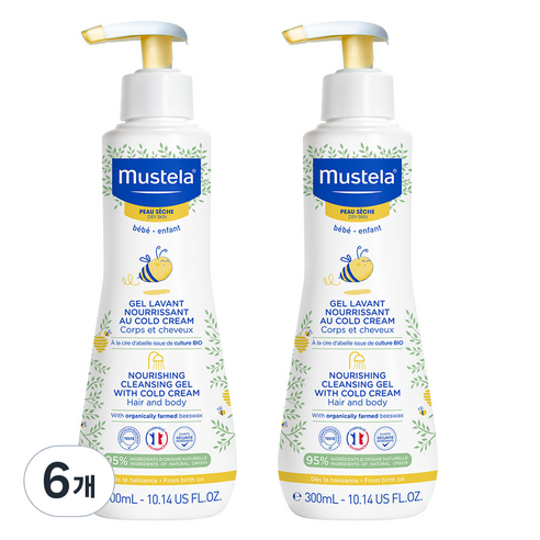 무스텔라 너리싱 클렌징 젤 위드 콜드 크림, 300ml, 6개