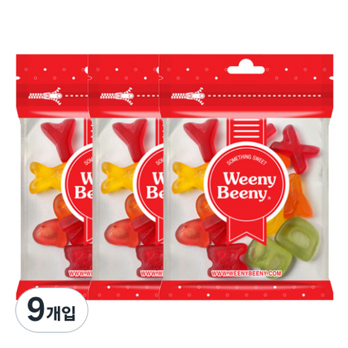 위니비니 알파벳모양 구미 젤리, 50g, 9개입