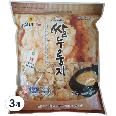 황실미가 쌀누룽지, 1kg, 3개