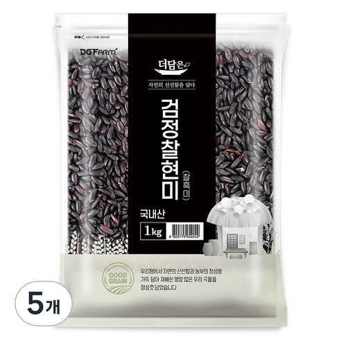 더담은 국산 찰흑미, 1kg, 5개