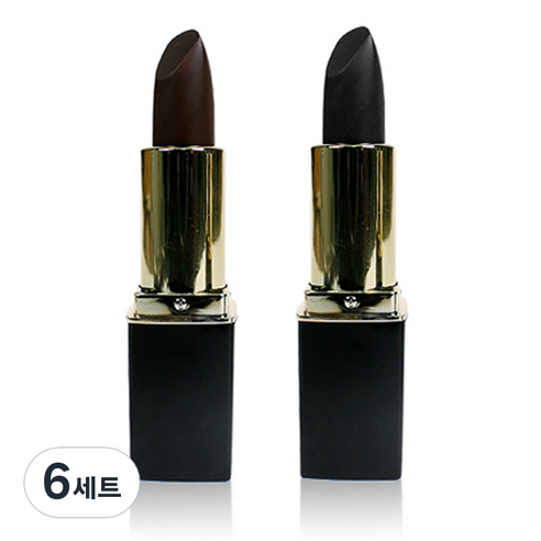 아바타 새치커버 스틱 4.2g, 흑색, 자연갈색, 6세트