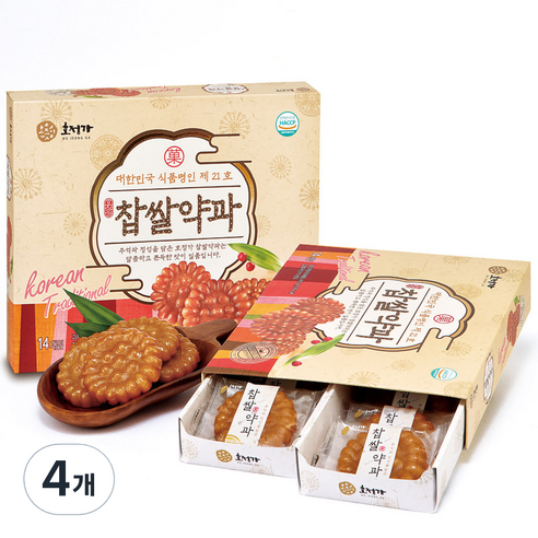 호정가 찹쌀약과, 490g, 4개