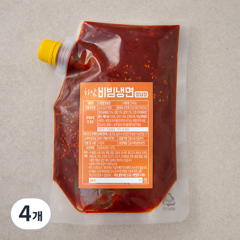 하남 비빔냉면 양념장, 500g, 4개