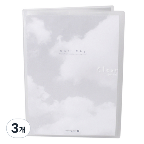 모닝글로리 마이비즈 클리어화일 A4 10p, 투명(79572), 3개