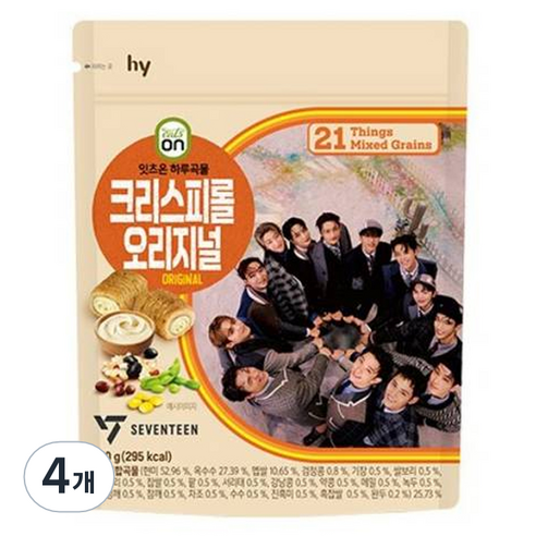 eatson 하루곡물 크리스피롤 오리지널 과자, 50g, 4개