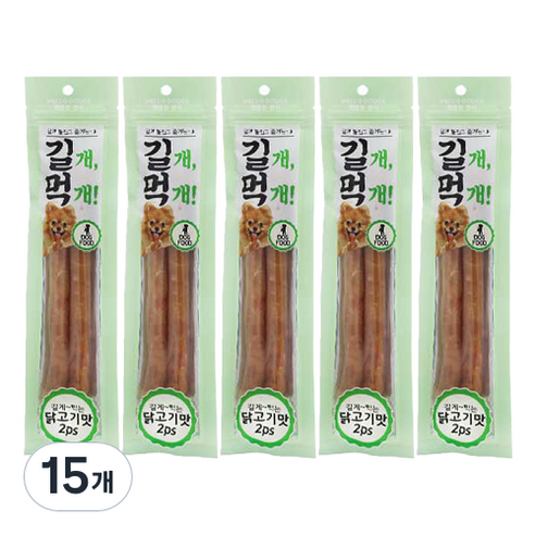 참좋은간식 길개먹개 강아지 간식 2p, 닭고기맛, 15개