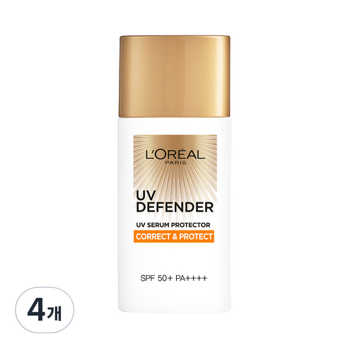 로레알파리 유브이 디펜더 코렉트 앤 프로텍트 선크림 50+ PA++++, 4개, 50ml