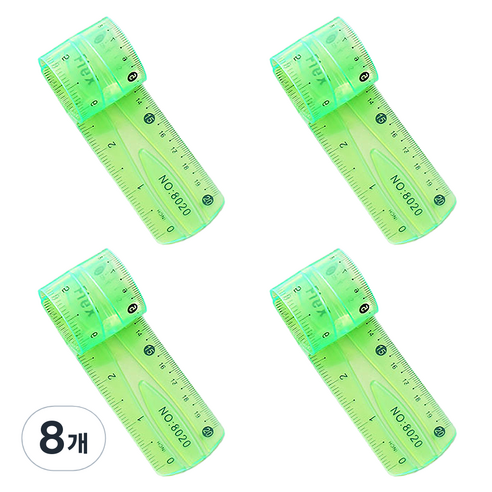바코젤 플라스틱 다용도 말랑자 30cm, 그린, 8개