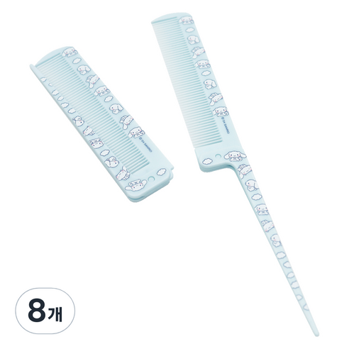 산리오캐릭터즈 폴딩 꼬리빗, 시나모롤 파스텔블루, 8개
