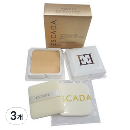 에스까다 오뜨 피니쉬 트윈 케이크 SPF 15 리필 13g, 11호 퓨어 베이지, 3개