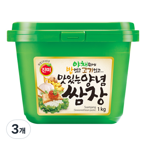 진미 맛있는 양념쌈장, 1kg, 3개