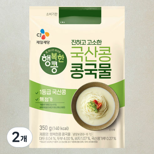 행복한콩 콩국물, 350g, 2개