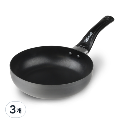 쿡앤쿡 하드앤롱 아노다이징 후라이팬, 20 cm, 3개