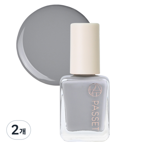 파셋 셀럽 네일컬러 폴리쉬 매니큐어, 62 뮤트그레이, 7ml, 2개