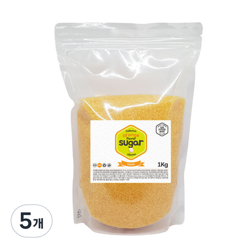 웰빙 솜사탕 설탕 오렌지향, 1kg, 5개