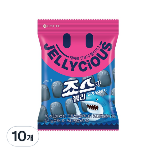 젤리셔스 죠스바 젤리, 70g, 10개