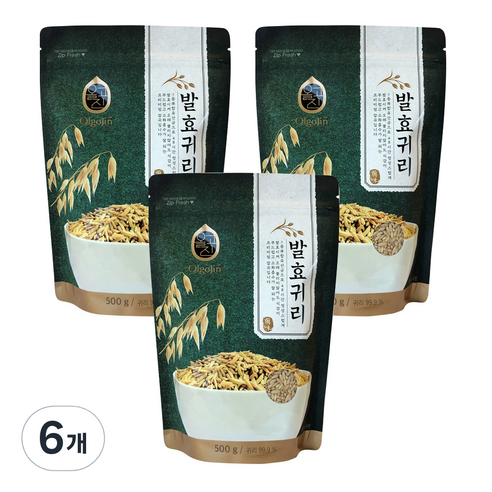 올고진 발효 귀리, 500g, 6개