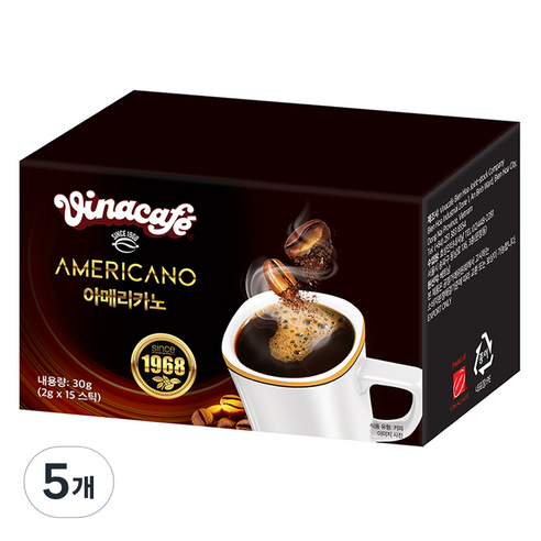 비나카페 아메리카노, 30g, 15개입, 5개