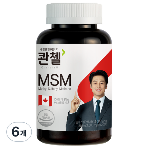콴첼 MSM 영양제 189.6g, 120정, 6개