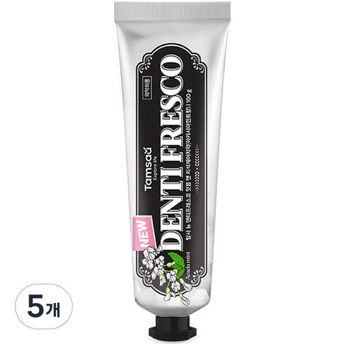 탐사 뉴 덴티프레스코 오리지널 민트향 잇몸 치석케어 치약, 100g, 5개