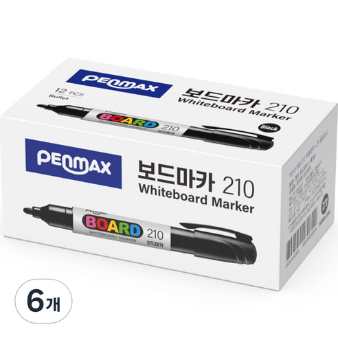 펜맥스 점보 보드마카 210, 블랙, 72개