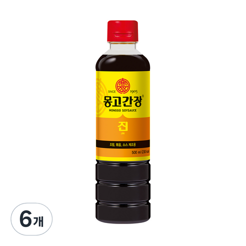 몽고식품 마산 몽고 진간장, 500ml, 6개