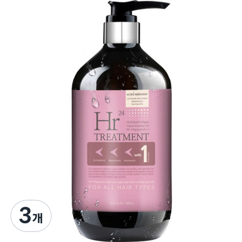 HR24 쉐어버터 단백질 트리트먼트, 1L, 3개