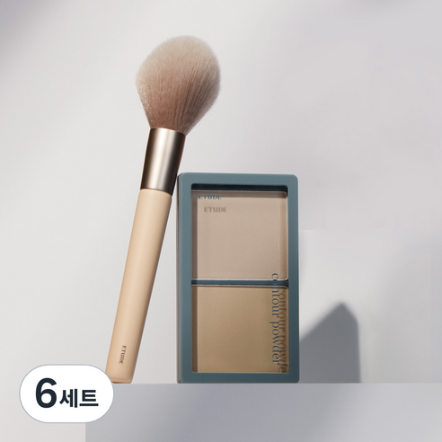 에뛰드 그림자 쉐딩 재조명 5g x 2종 + 턱 쉐딩 브러쉬 세트, 라이트온 + 톤앤톤(쉐딩), 6세트