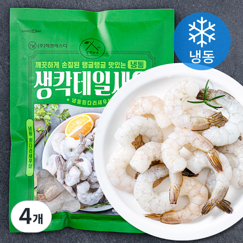 살맛나요 생칵테일새우 대 (냉동), 300g (19~27미), 4개