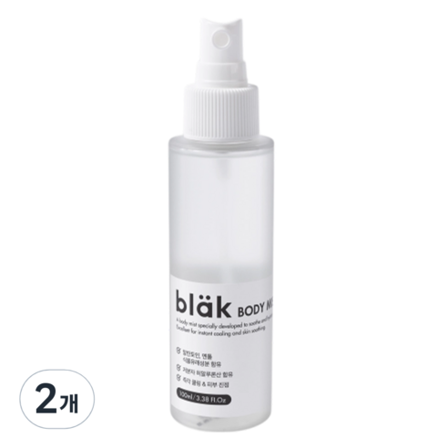 블락 진정 바디미스트, 2개, 100ml