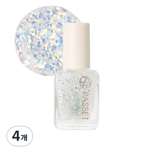 파셋 셀럽 네일컬러 폴리쉬 매니큐어, 45 머메이드홀로, 7ml, 4개