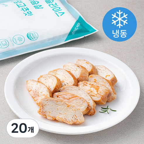 다즐샵 스팀 슬라이스 닭가슴살 청양고추맛 (냉동), 100g, 20개